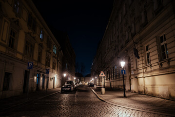 Praga nocą - obrazy, fototapety, plakaty