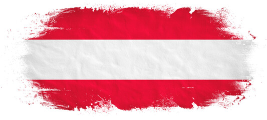 Austria background pattern template - Abstract brushstroke paint brush splash in the colors of austrian flag, isolated on white texture