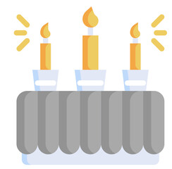 CANDLES flat icon,linear,outline,graphic,illustration