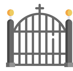 FENCE flat icon,linear,outline,graphic,illustration