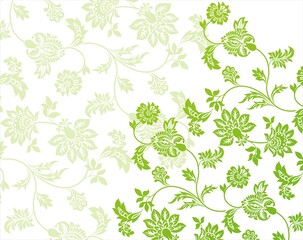 Colorful paisley floral pattern , textile swatch , India	