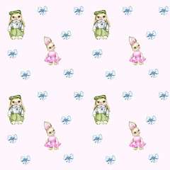 watercolor easter seamless pattern digital paper