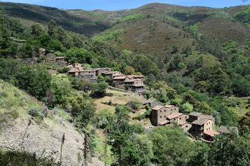 Schist village in the mountains Portugal