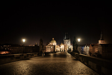Fototapeta Most Karola W Pradze podczas nocy obraz