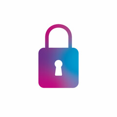 lock icon on white background