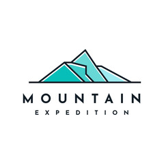 Mountain expedition logo illustration template design