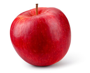 Red apple isolated. Apple on white background. With clipping path. Full depth of field.