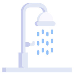 SHOWER flat icon,linear,outline,graphic,illustration