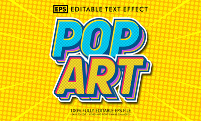Comic pop art editable text effect - obrazy, fototapety, plakaty