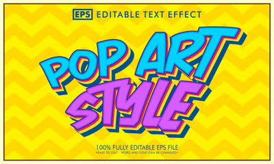 Naklejka na ściany i meble Comic pop art editable text effect