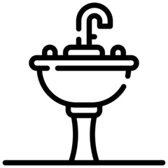BASIN line icon,linear,outline,graphic,illustration