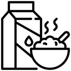 CEREALS line icon,linear,outline,graphic,illustration