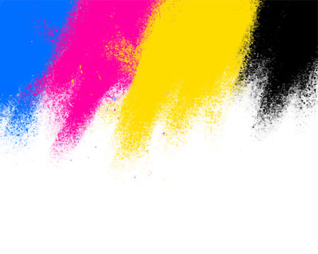 Cmyk Powder Colors Splash Background