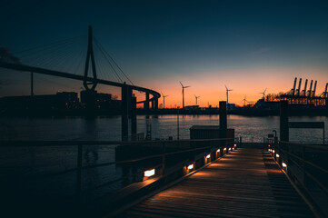 F&auml;hranleger Neuhof Sonnenuntergang