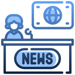 NEWS REPORT Gradient icon,linear,outline,graphic,illustration