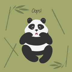 Confused panda saying oops