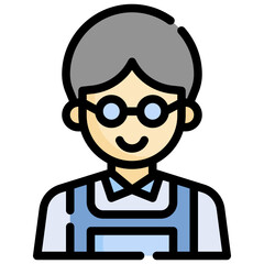 OFFICER filled outline icon,linear,outline,graphic,illustration