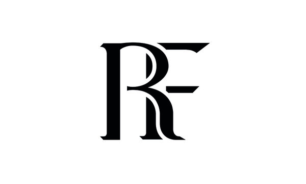 Letter Initial RF Vector Logo Design
