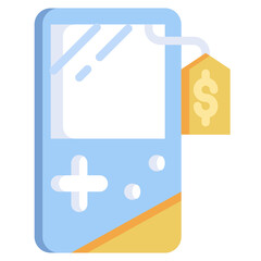 VIDEO CONSOLE flat icon,linear,outline,graphic,illustration