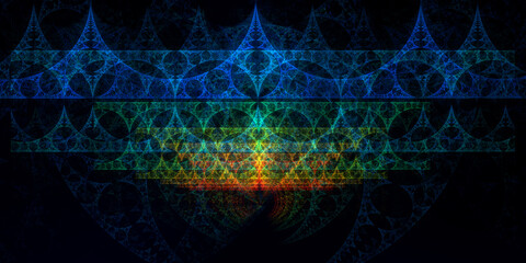 Naklejka premium Digitaler Hologramm Hintergrund aus Fraktal