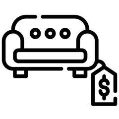 SOFA line icon,linear,outline,graphic,illustration