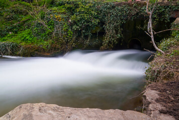 waterfall in the mountains