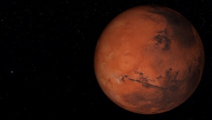 Red planet Mars. Space exploration.