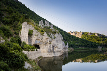 Wonderful rocks in lake Tsonevo Bulgaria
