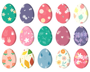 Easter egg element for Easter day with colorful color and pattern