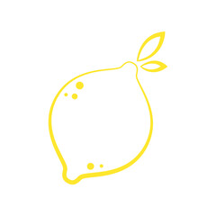 Lemon logo design. Lemon icon. Lemon on white background.