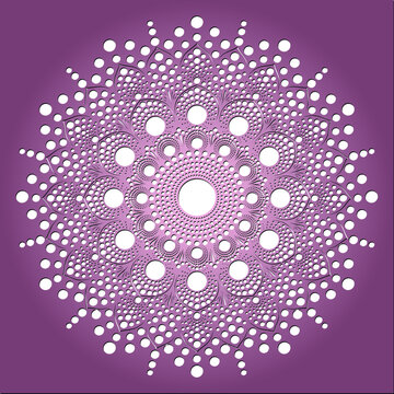 Decorative dot mandala, design element. Can be used for cards, invitations, banners, posters, print design. Mandala background.