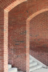 brick wall with a hole