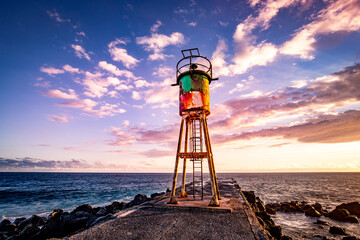 Jetty and lighthouse in Saint-Pierre, La Reunion island