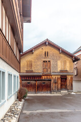 Colorful buildings and details of the city of Appenzell