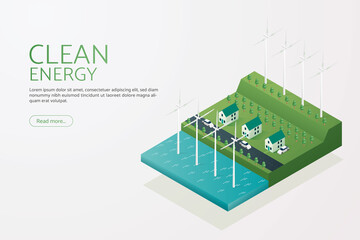 Generating electricity with windmill Clean energy