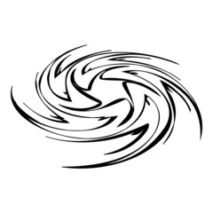 Spinning Galaxy Abstract Flat Icon Isolated On White Background