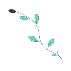 Plant icon. Colorful graphic sketch. Idea for decors, logo, covers, holidays, gifts, art. Isolated vector.