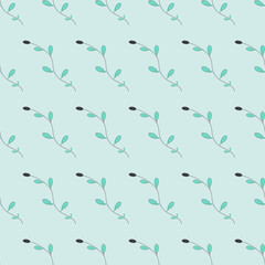 Plant pattern. Changeable background. Idea for decors, gifts, templates, papers, covers, wallpapers. Isolated vector.
