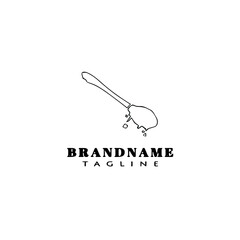 honey cartoon design logo template icon black isolated vector