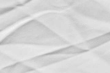 White fabric cloth polyester texture and textile background.