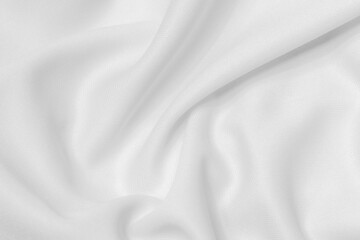 White fabric cloth polyester texture and textile background.