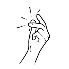 Snap of fingers, easy gesture, simple matter, piece of cake, easily fingers click, elementary way done, vector