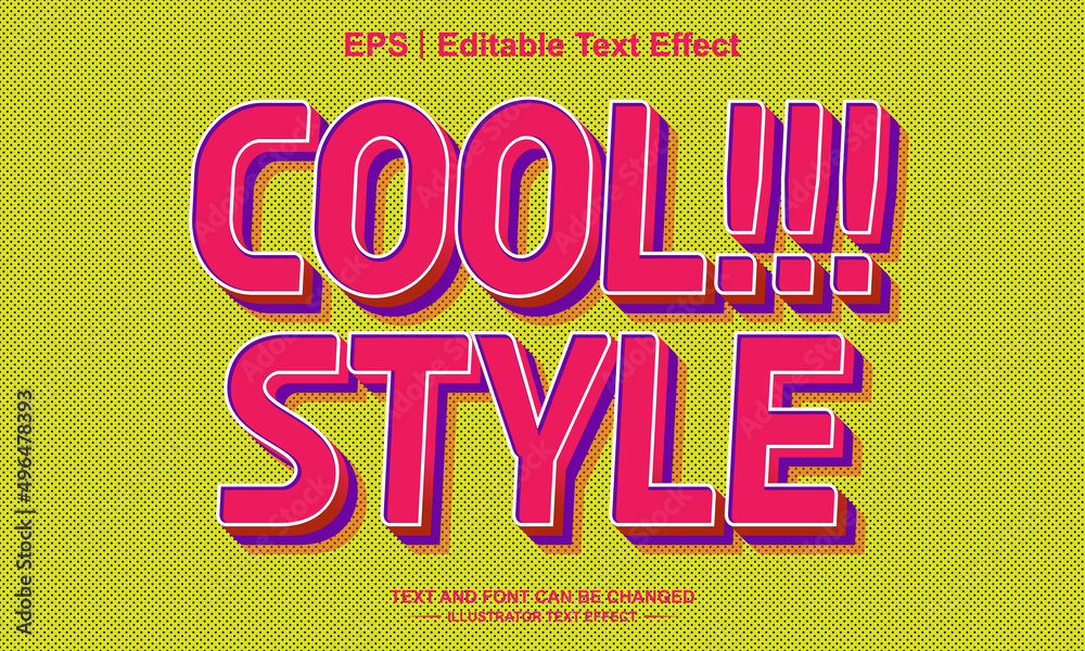 Canvas Prints Cool style editable text effect