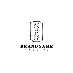 razor blade logo design template icon vector illustration