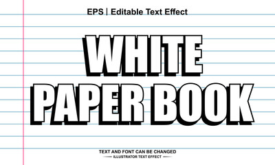 white paper editable text effect