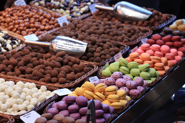 Macarons on display