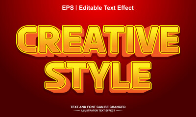 Creative style editable text effect