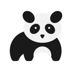 Panda vector icon isolated on white background