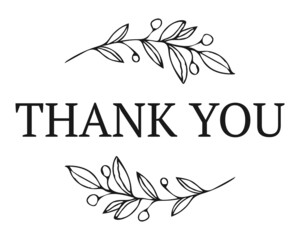 Vintage vector thank you handwritten inscription. hand drawn lettering. Thank you calligraphy. Thank you card. Vector illustration.