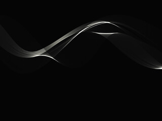 Abstract gray flowing wave background vector illustration